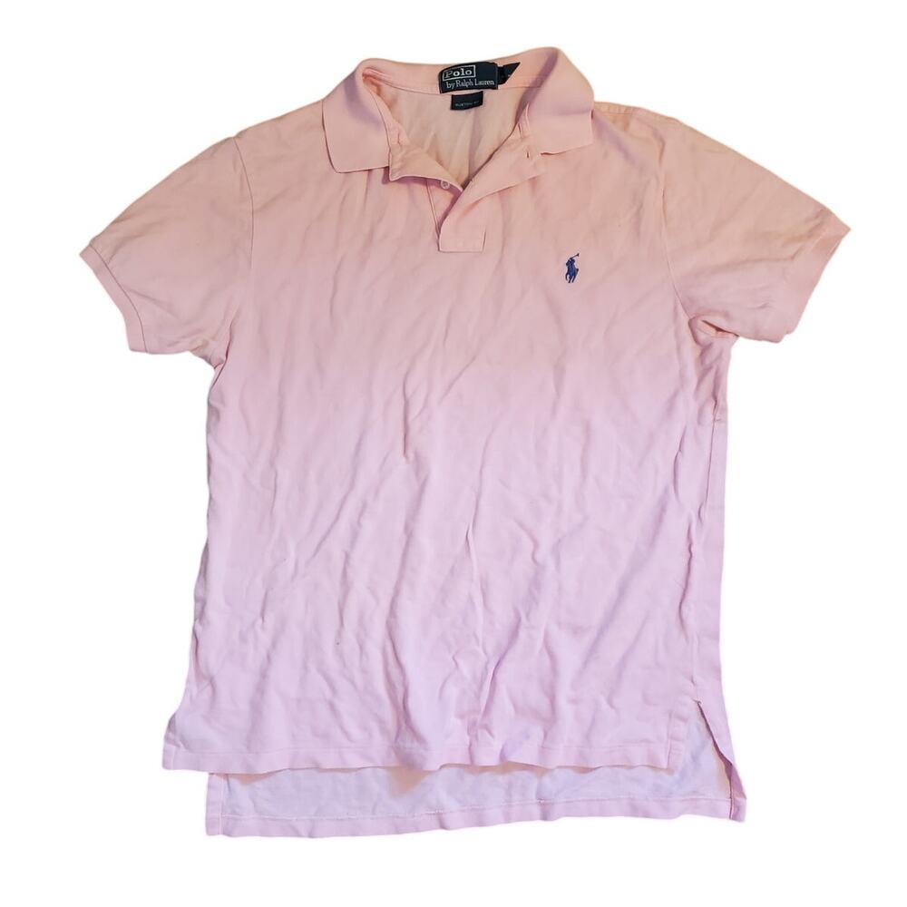 Polo by Ralph Lauren Pink Custom Fit Polo Shirt Men's Size Large